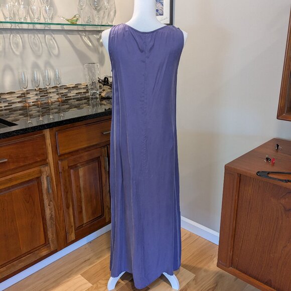 Liz Claiborne Vintage Purple Sheath Maxi Dress Jacket 2pc Set Size 6 Formal - Picture 8 of 9